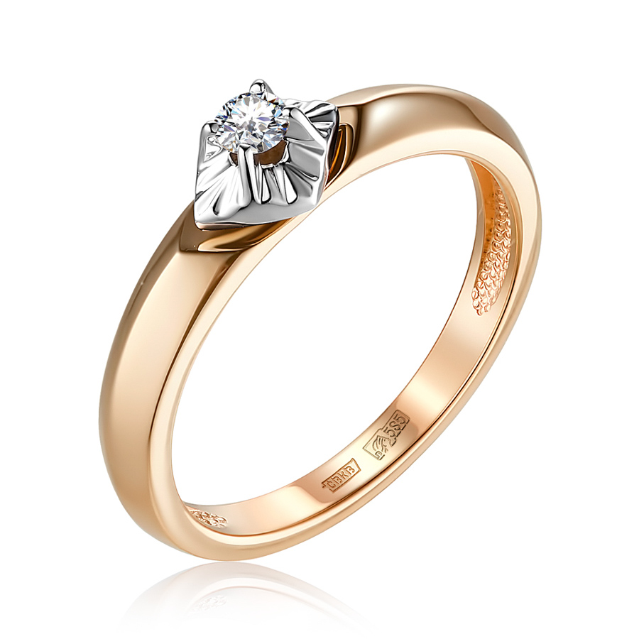 Кольцо, золото, бриллиант, 1-11-0994-101